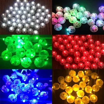 

2018 Easter LED Balloon Glowing Balloons Luminous Balloons For Modeling Small Wedding Decoration Colorful Lights Flashing 50Pcs