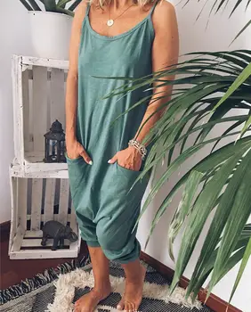 

Women Baggy Casual Sleeveless Jumpsuit