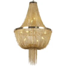Modern chain chandelier LED Lustre living room dining room villa duplex staircase hotel chandeliers lighting fixture modern led lustre crystal chandelier lighting for dining living room candle chandeliers lamp indoor light fixture