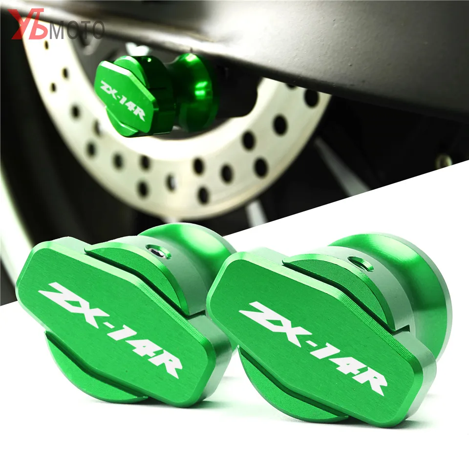 

Hot Sale Motorcycle Swingarm Spools Slider For KAWASAKI NINJA ZX14R ZX-14R ZX 14R ZZR1400 ZX1400 GTR1400 M10 Screws Stand