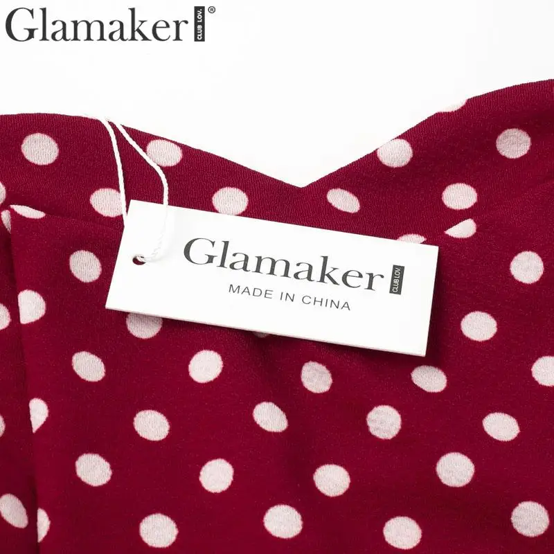 Glamaker Polk dot винтажное облегающее платье макси, женское сексуальное летнее платье миди с открытыми плечами, женское Клубное платье с эффектом пуш-ап, вечерние платья vestidos