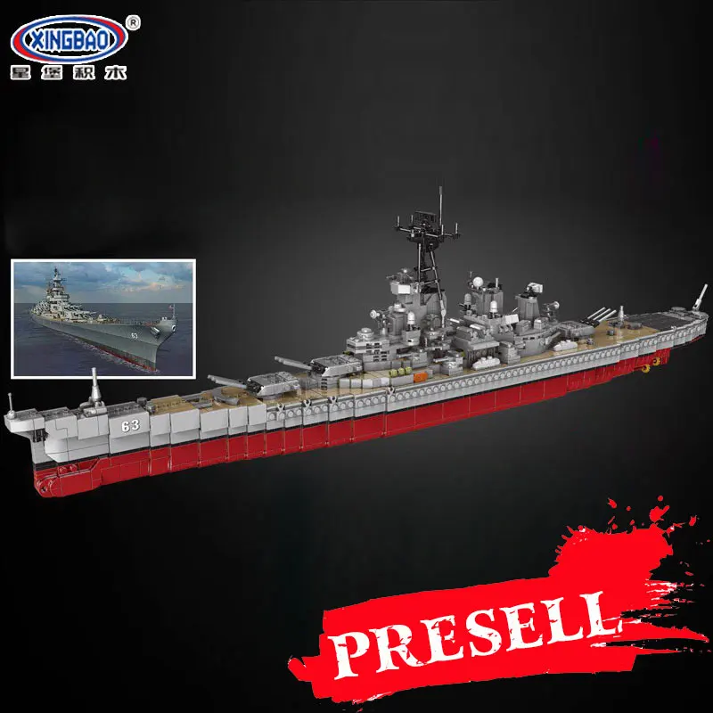 

XINGBAO 06030 2631pcs Military Series The Missouri Battleship Set Blocks Bricks Educational Toys Assembled DIY Birthday Gifts