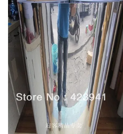 

free shipping, PVC waterproof adhesive wall paper mirror wall stickers silver pure color wallpaper kitchen bathroom furniture