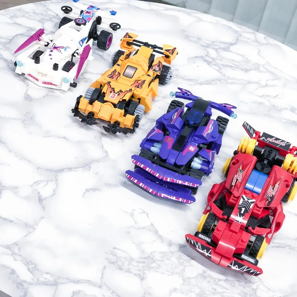 KAZI 6 Style Speed Racing Car Building Blocks Sets Fighter Children