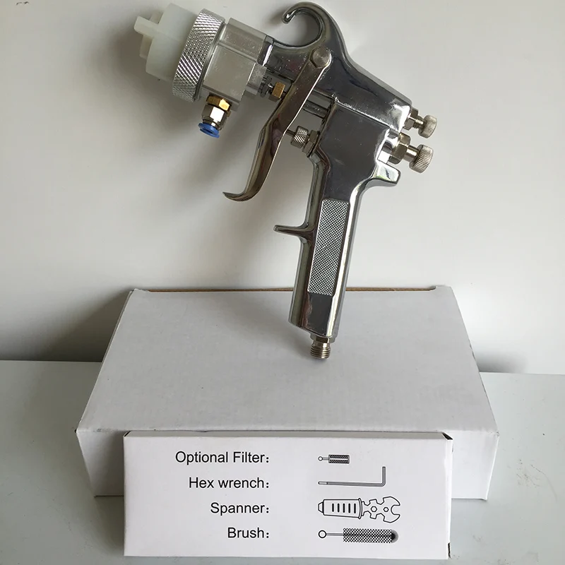 

SAT1182 professional diy tools high quality paint spray gun chrome paint spray gun for car painting pneumatic machine tools