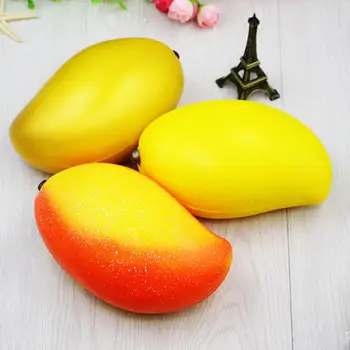 

LeadingStar Fragrant Mango Squishy Toy Soft PU Slow Rising Squeeze Fruit Toy Relieve Anxiety Gift for Kids Adult zk30