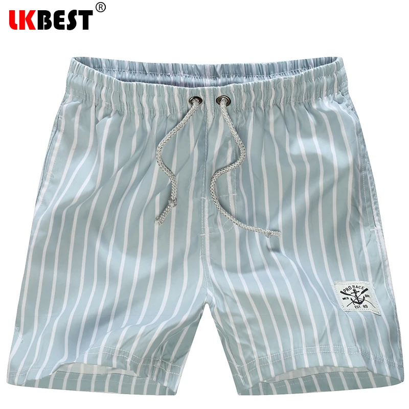 LKBEST мужские купальники плавки летние быстросохнущие пляжные шорты повседневные свободные шорты для мужчин полосатые повседневные шорты 1403-1