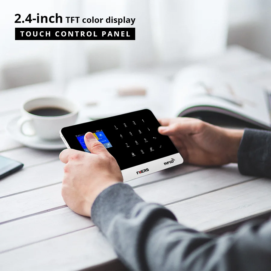 Продажа FUERS Upgrade PG103 Wi Fi GPRS GSM домашняя охранная сигнализация приложение управление Вспышка Сирена датчик дыма PIR детектор движения RFID DIY Набор