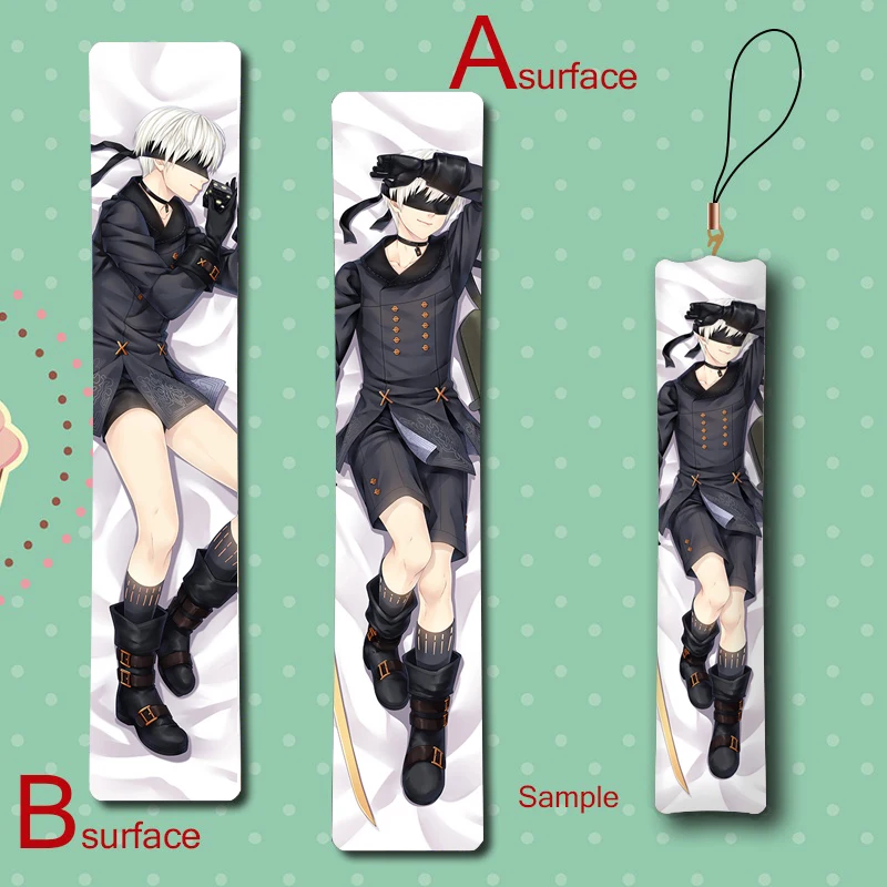 

NieR:Automata YoRHa 9S Anime Mini Dakimakura Keychain Pillow Hanging Ornament Phone Strap Gift