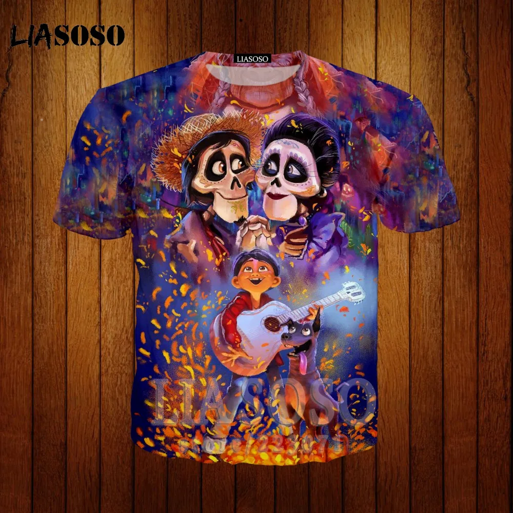 

LIASOSO men/women 3D printing Cartoon movie COCO t-shirts Short sleeve Harajuku style tshirt streetwear sweatshirt hoodies c1