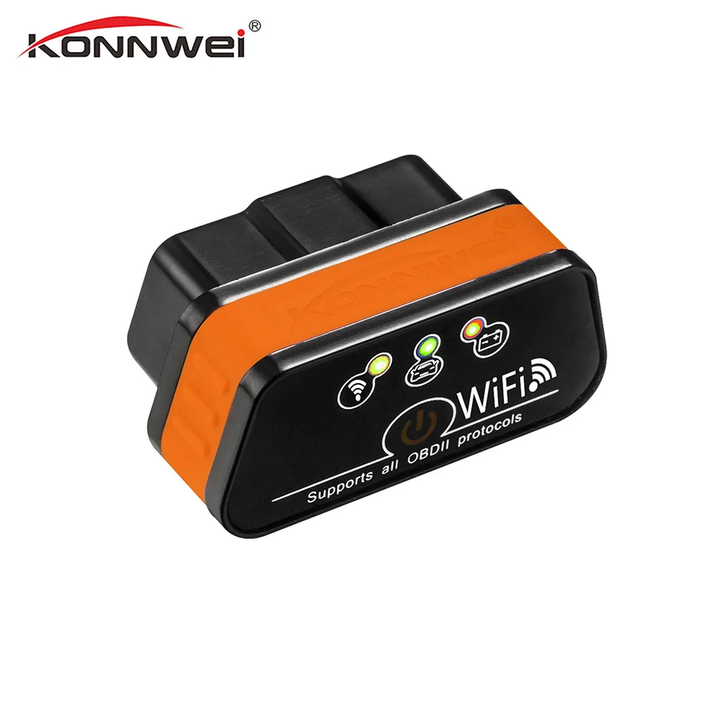 Сканер KONNWEI OBD OBD2 Wi Fi ELM327 V1.5 автомобильный диагностический инструмент для Android IOS Elm