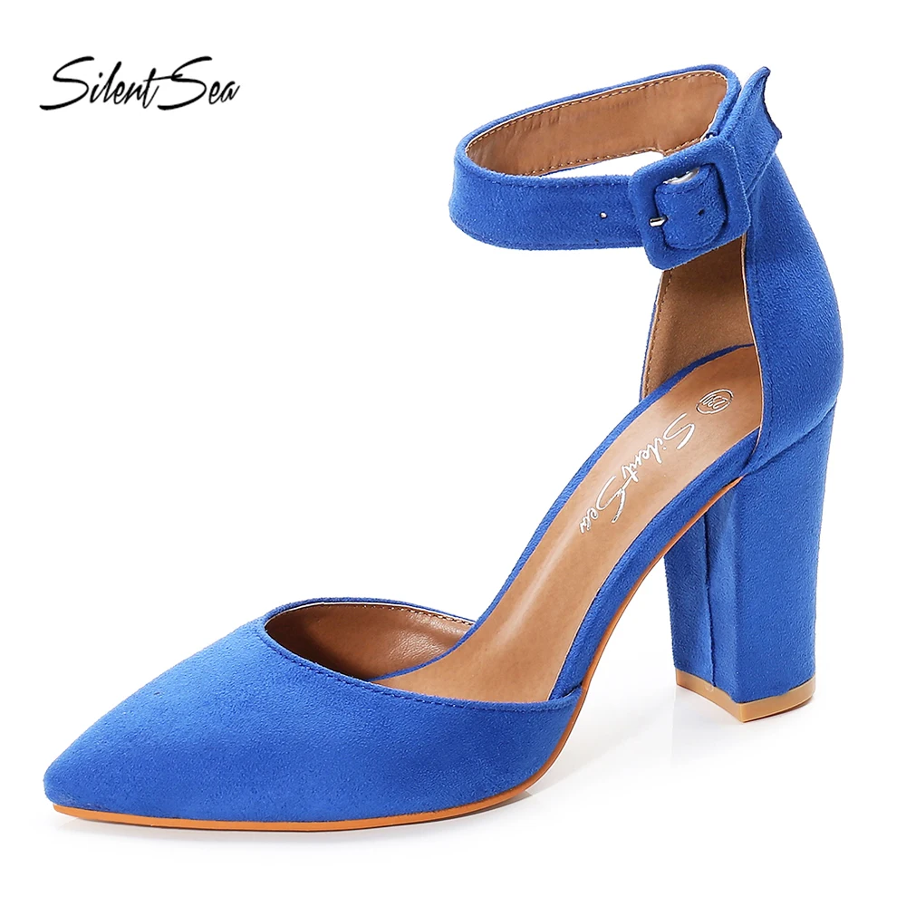 

Silentsea Women Pumps Sexy High Heels Shoes ladies Lace Up Point Toe Party Wedding Sandals Woman shoes 35-44 Big Plus Size Shoes