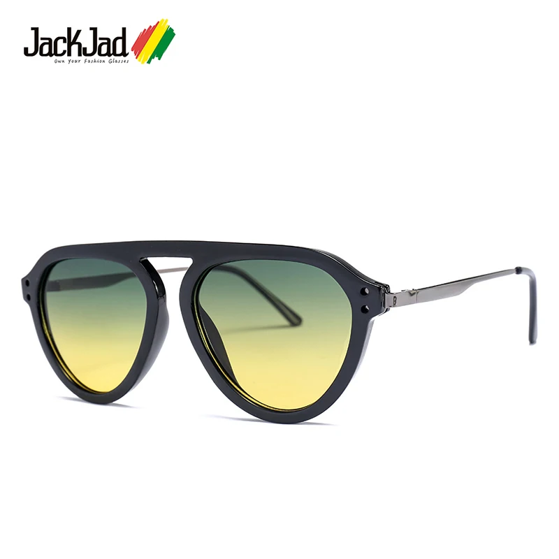 

JackJad 2019 Fashion Modern Aviation Style Two Dots Sunglasses Cool Tint Ocean Lens Brand Design Sun Glasses Oculos De Sol 20003