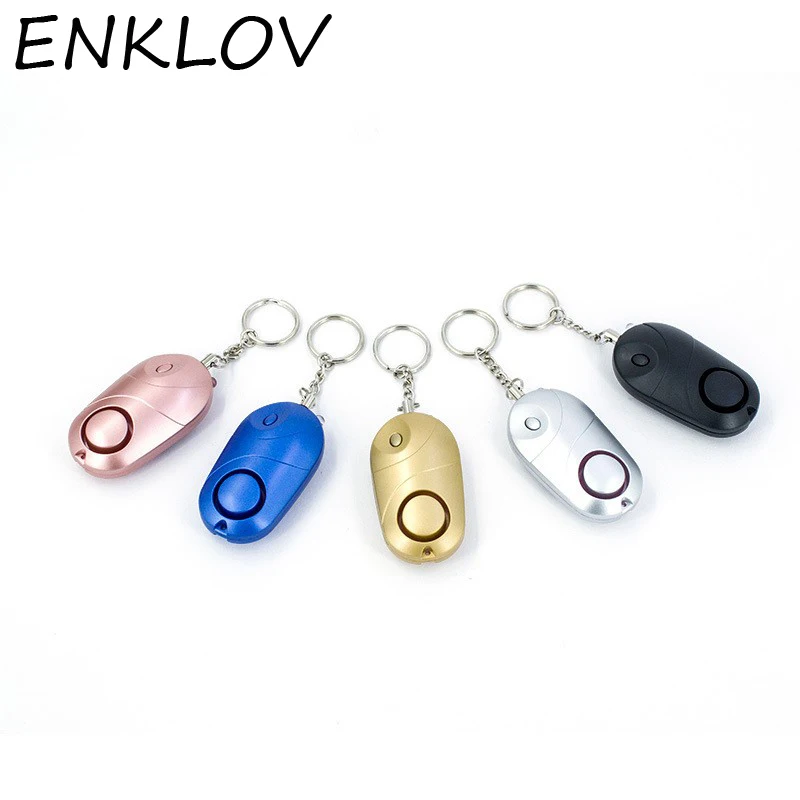 

ENKLOV Personal Alarm Safe Sound Emergency Self Defense Security Alarm Keychain LED Flashlight For Women Kids Elderly