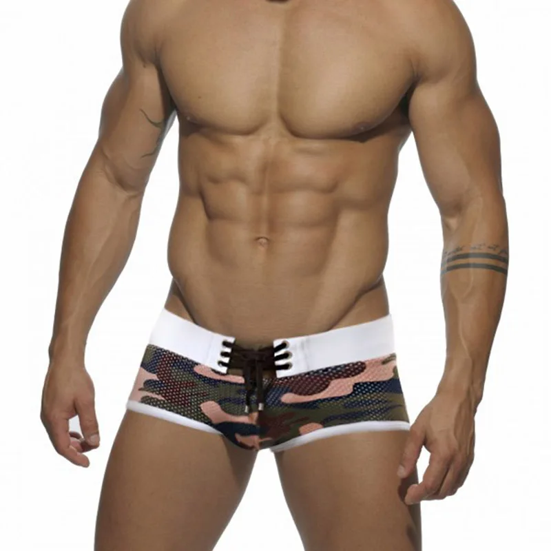 

Sexy Men's Camouflage Swimwear Male Bikini Swimsuit Man Low Rise Bathing Trunks Male Board Shorts Surfing Boxers Swimming Trunk