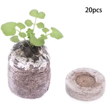 

20PC Nursery Nutrient Blocks Peat seedling Blocks Rich in Magic Soil Medium for Garden Pouring