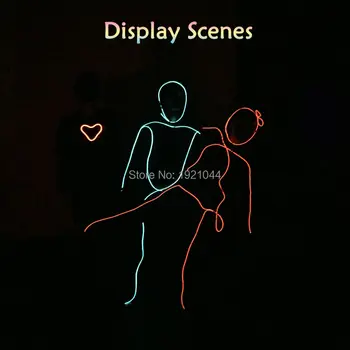 

Hot Sales Festival party decoration 10 Colors choce EL wire DIY clothes accessories of Girl Style Powered by DC-3V Button Driver