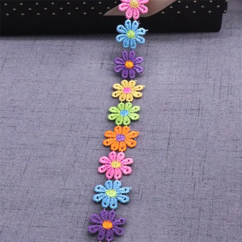 2cm Polyester Embroidered Flower Lace Trim Wedding DIY Lace Ribbon Love Handmade Sewing Accessories Supplies Crafts lace ribbon,lace sewing supplies,lace accessories,lace sewing accessories