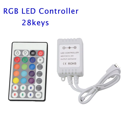 

RGB Controller LED controller 28 keys12-24V RGB Strip Controller 5050 3528 3014 RGB Led Strip Light Remote Dimmer