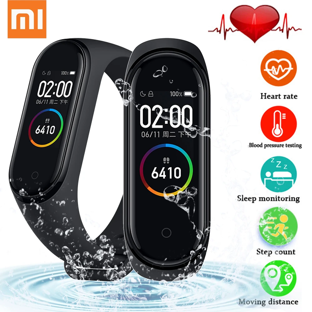 

Xiaomi Mi Band 4 Smart Bluetooth 5.0 Wristband AMOLED Color Touch Screen Heart Rate Fitness tracker Dropshipping