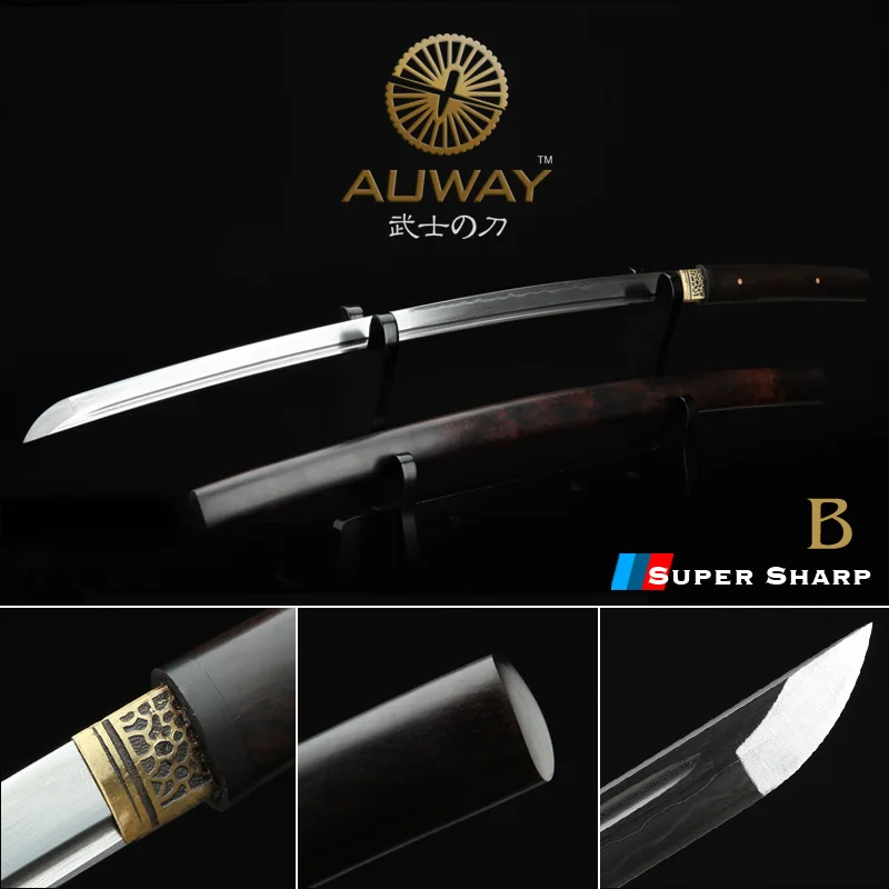 

Exquisite Ebony True high-end decorative horns samurai sword. Collect real sword. Sharp folded steel katana