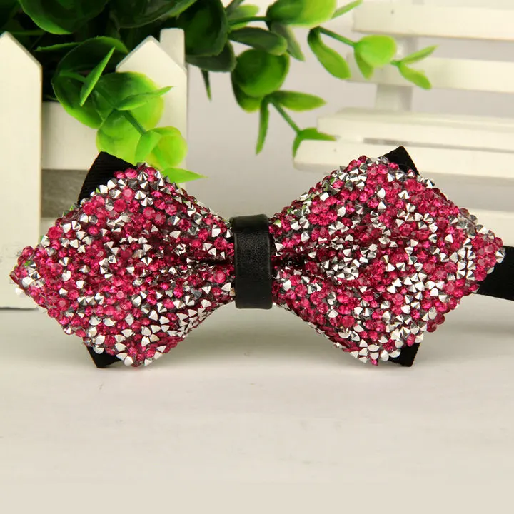

Boutique De FGG One Size 20 Colors Shiny Bling Glitter Men\Women Bow Tie For Wedding Party Evening Banquet Dinner
