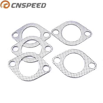

5pcs/Lot Aluminum 2.25 inch 56mm Car Engine Exhaust Gasket Downpipe Flange Universal Exhaust Pipe Gasket with two holes YC101291