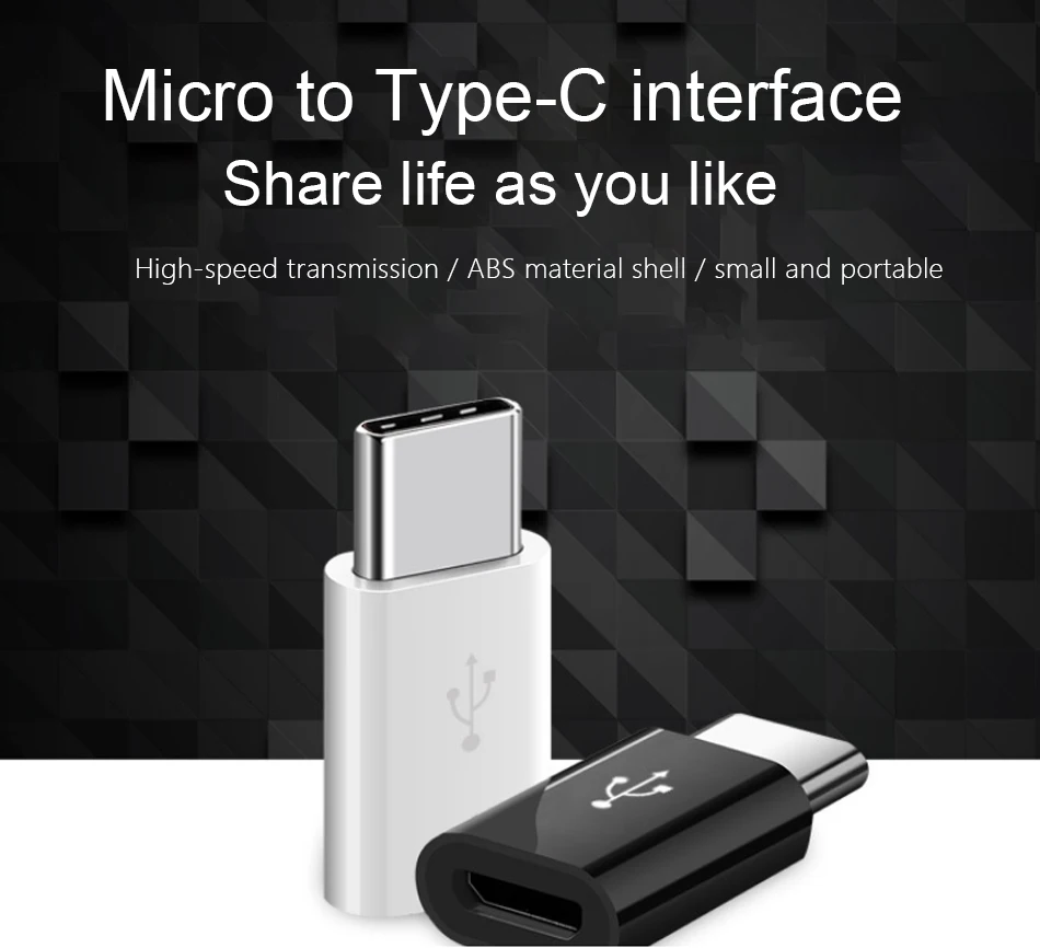 !ACCEZZ Mini USB OTG Adapter Type C To Micro USB For Samsung Galaxy S8 Type-C Converter For One Plus 5 For LG G5 G6 Xiaomi Mi5 6 (1)