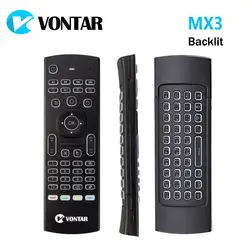 VONTAR MX3 Pro Подсветка 2,4G Беспроводной клавиатура голос дистанционного Управление ИК обучения Fly Air Мышь для X92 X96 Android ТВ коробка