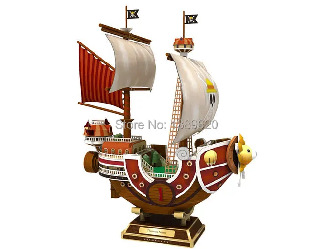 

Paper Model Anime One Piece THOUSANDS SUNNY 58cm High 3D paper puzzles diy toys