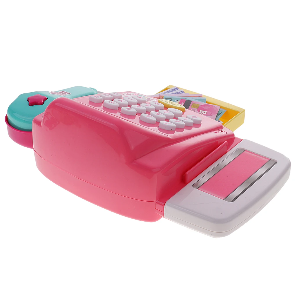Electronic Cash Register Toy Pretend Play Realistic Action Toy Math Calculator Games for Kids Children Learning Toys