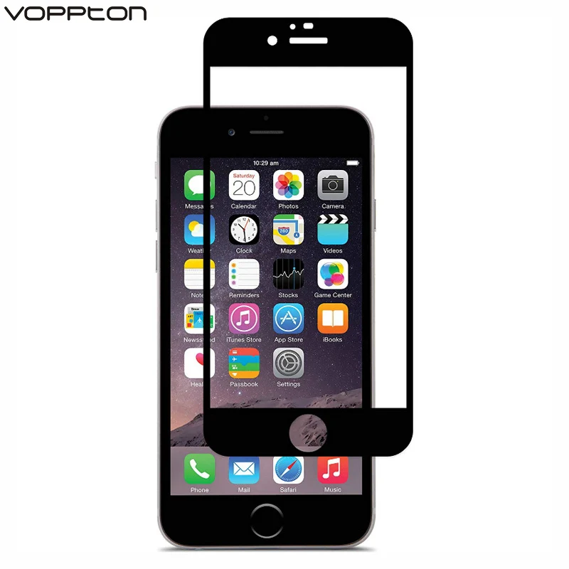 

Voppton Tempered Glass Screen Protector For iPhone 6 6s 7 8 X 9H Full Cover Protective Glass Film For iPhone 8 7 6 6s Plus 10 X