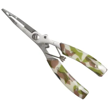 

7 In 1 Camouflage Multi-function Road Clamp Fish Nose Pliers Fishing Line Scissors Tackle Tool