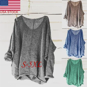 

Women sweater knitted Long Sleeve o neck Solid Female Sweater Pullover Tops Blouse Shirt pullovers winter women clothing