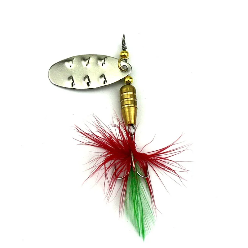 1pcs 6.4cm 6.8g trolling hard metal spinnerbaits wobbler pike carp