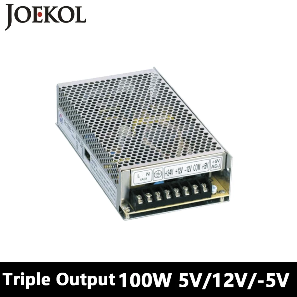 

Triple Output Switching Power Supply 100W 5V 12V -5V,Ac Dc Converter For Led Strip Light,110V/220V Transformer To DC 5V/12V/-5V