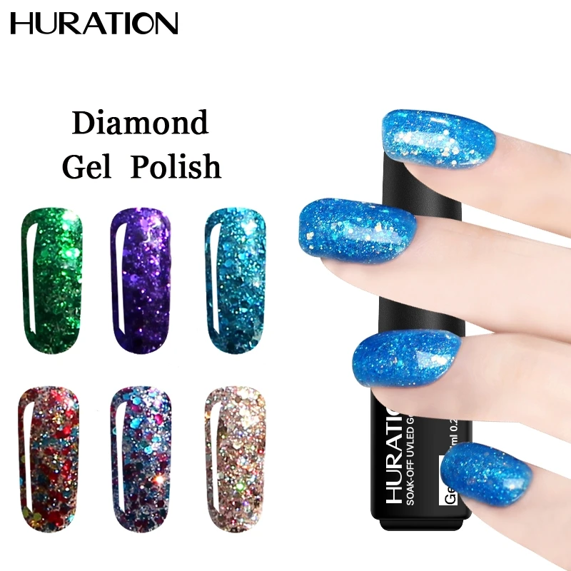 

Huration Gel Nail Kit Dry Cleaning Superior 7ml Nail Poland Gel Varnish Coat Nail Enamel Base Brightness Glaze Nail Gel Poland
