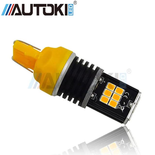 Free Shipping Autoki 2PCS T20 7440 Car LED Back-Up Light/Turn Light 15SMD 7.5W Bulb For Rear Fog White/Yellow/Red | Автомобили и