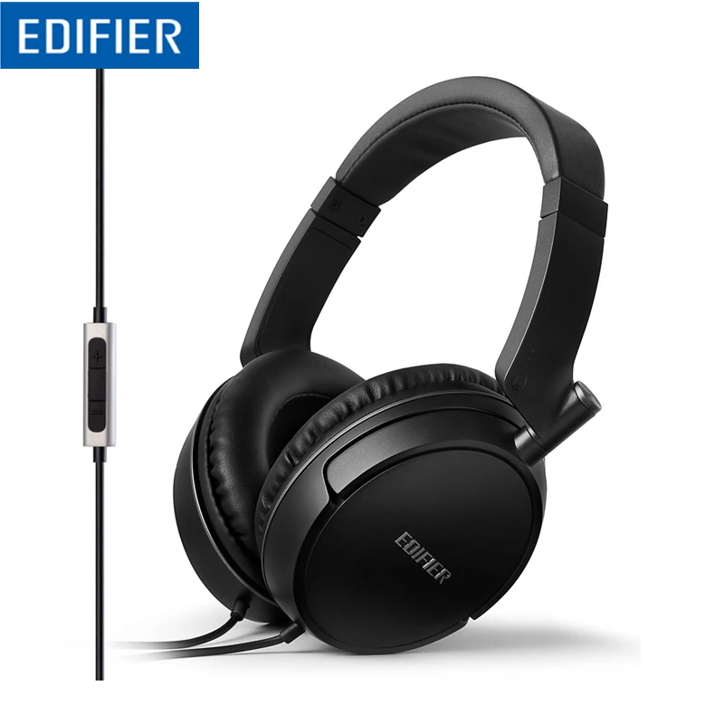 Удобные шумоизоляционные Накладные наушники Edifier P841 с микрофоном и регулятором