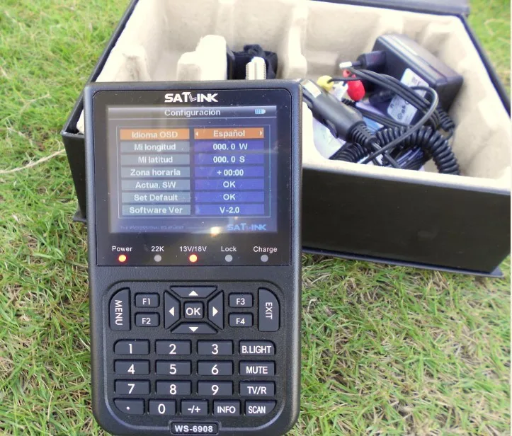 3.5" LCD Handheld satlink ws 6908 DVB S FTA Data digital satellite