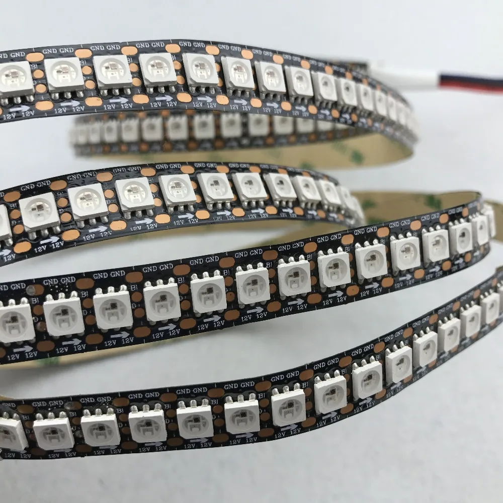 WS2815 DC12V адресная полноцветная светодиодная лента RGB 5050 144 светодиодный s/m2 м Не