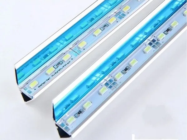 50 лотов 100 см светодиодные полосы 5630 SMD светодиодные бар лампы 1 м DC 12V 24V+ "V" алюминиевый профиль+ отражатель(супер яркость