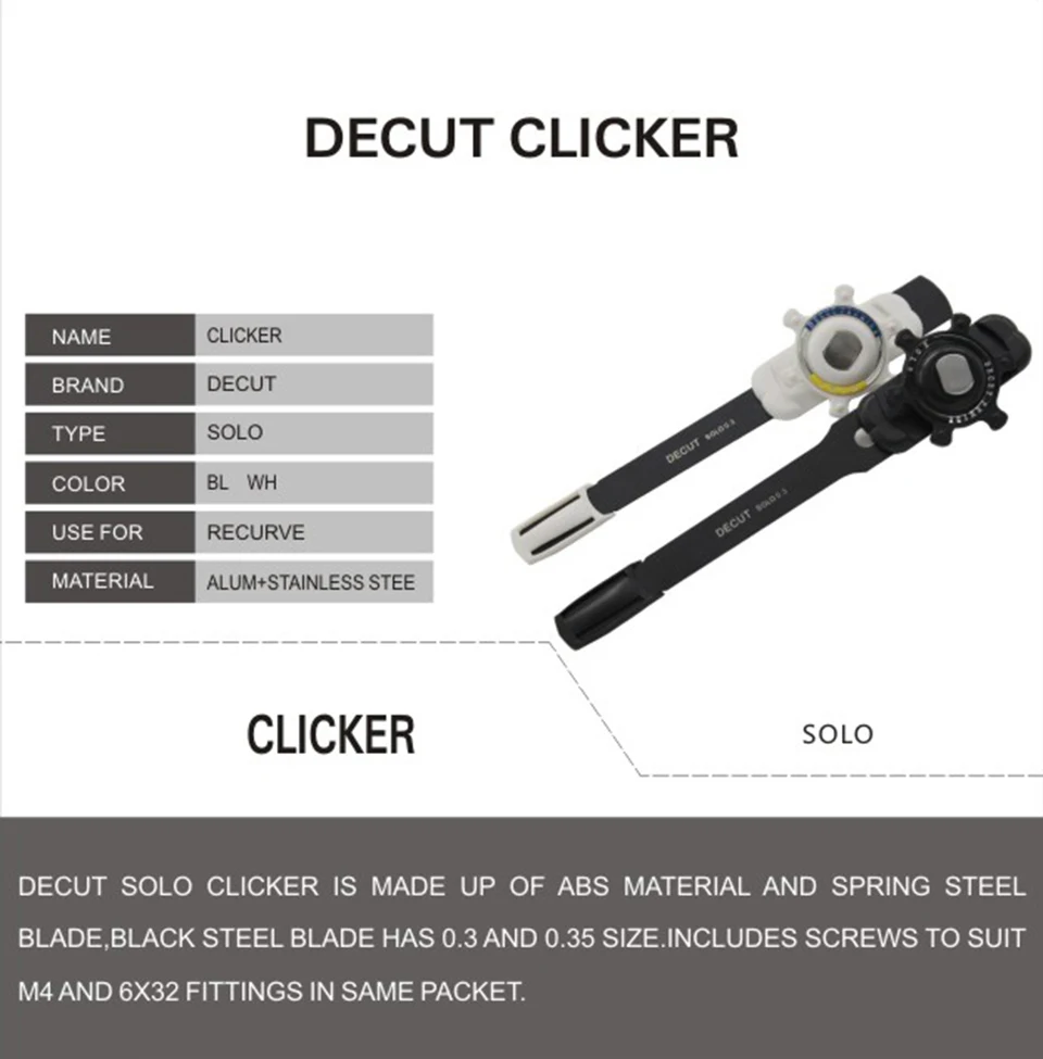 Высококачественное стрельба из лука Рекурсивный Clicker SOLO Алюминиевая стрела для