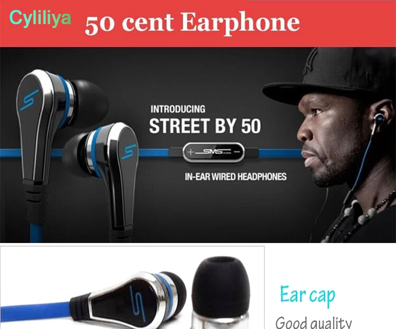 סיטונאי אוזניות מיני 50 סנט אוזניות SMS אודיו רחוב על ידי 50 סנט ראש טלפון  ב אוזן אוזניות עבור Mp3 mp4 טלפון סלולרי tablet|אוזניות| - AliExpress