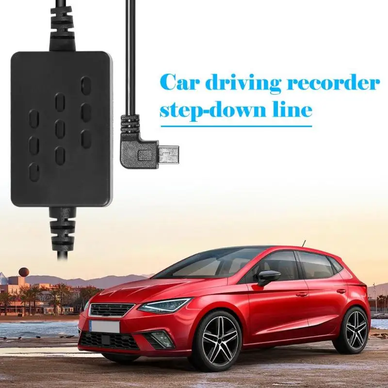 Quelima DC 12 В до 5 В инвертор Mini USB жесткий проводной кабель зарядного устройства для DVR gps