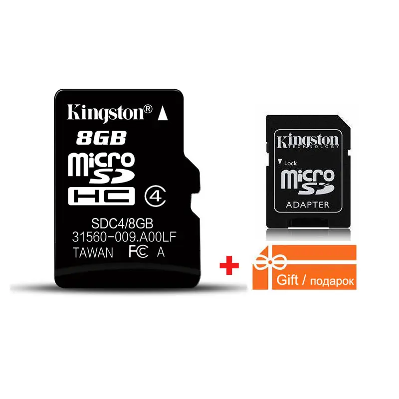 Оригинальный kingston карты памяти 8 ГБ microSDHC карты Class 4 оптовые челнока Memoria карт sd TF microSD 8 ГБ и адаптер для Камера