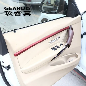 

Car Styling Auto Door panel Decoration Cover Stickers Trim Carbon Fiber For BMW 3 series f30 2017-2019 interior Auto Accessories