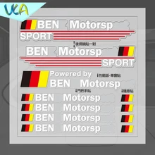 15x15cm Germany Flag Motorsport Sticker Set Refitting Car Styling Decals Rearview Mirror Door Handle Interior Decor for Benz