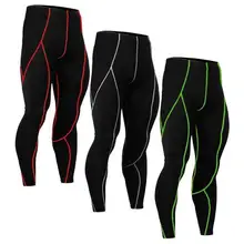 Мужская фитнес бодибилдинг сжатого узкие брюки быстро сухой биэластичное тяжелая атлетика обучение запуск Crossfit йога леггинсы