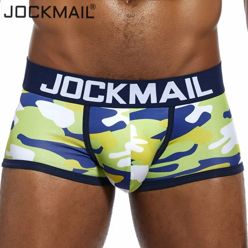 Бренд jockmail, сексуальное мужское нижнее бельё, мужские камуфляжные боксер самакуэка мужские боксеры скольжения hombre трусы боксеры мужские стринги для мужчин, пенис, лидер продаж